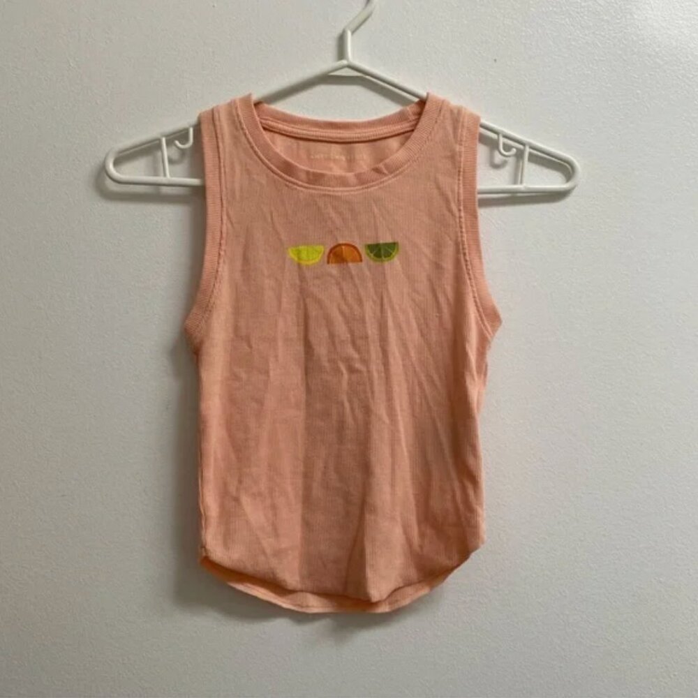 American Eagle Cropped Tank Top Citrus S